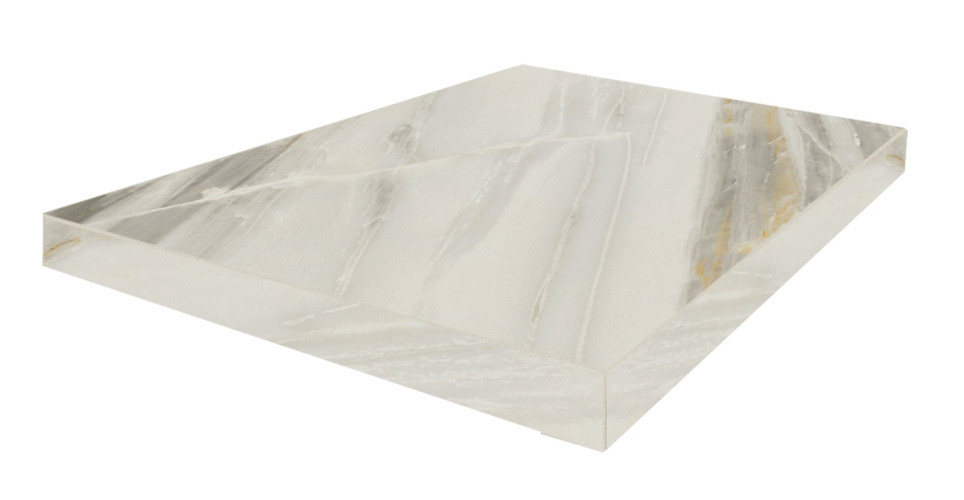 Керамогранит Колизеум ФЛОРЕНЦИЯ БЕЛЫЙ СТУПЕНЬ Угл. ЛЕВ 33x90