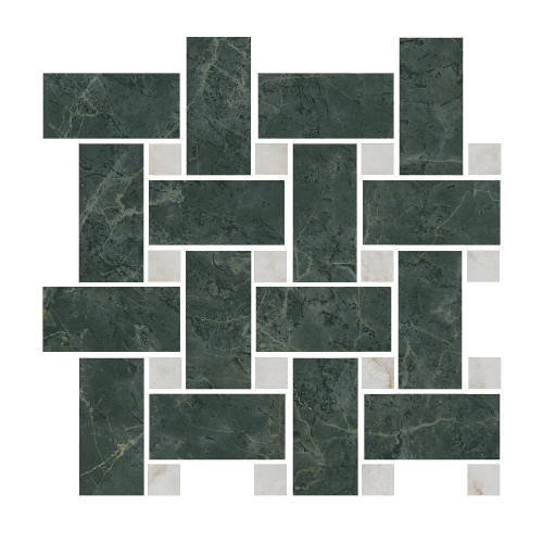 Керамогранит Керама Марацци / Kerama Marazzi СЕРЕНАДА T038\SG6542 ДЕКОР МОЗАИЧНЫЙ зеленый лаппатированный 32x32