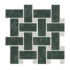 Керамогранит Керама Марацци / Kerama Marazzi СЕРЕНАДА T038\SG6542 ДЕКОР МОЗАИЧНЫЙ зеленый лаппатированный 32x32