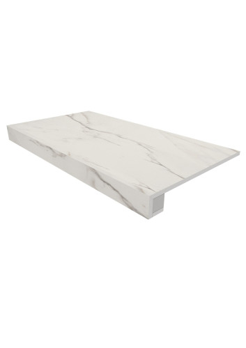 Керамогранит Estima Ideal Эстима Идеал Ступень ID01 33x120 Неполир. (прямоугольный капинос) без насечек + Подступенок 14,5x120