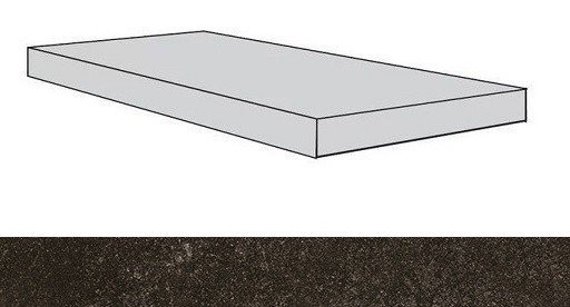 Керамогранит Atlas Concorde Drift Dark Scalino Angolare SX / Атлас Конкорд Дрифт Дарк Ступень угловая левая 33х80