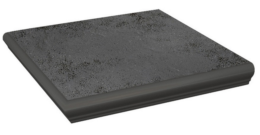 Клинкерная ступень угловая с капиносом Paradyz SEMIR grafit 33x33