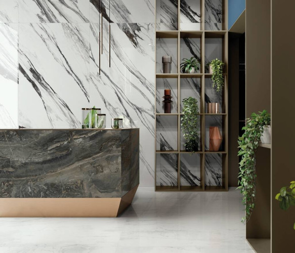 Италон Шарм Делюкс Статуарио Фантастико Люкс / Italon Charme Deluxe Statuario Fantastico Lux 80x80