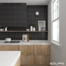 Плитка EQUIPE COSTA NOVA ONDA Black Matt 5x20
