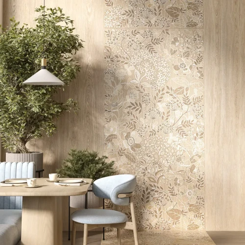 Керама Марацци / Kerama Marazzi KM1224G0061R ЛЮБЕРОН бежевый декорированный матовый обрезной 119,5x238,5