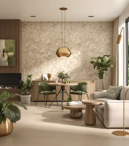 Керама Марацци / Kerama Marazzi KM1224G0061R ЛЮБЕРОН бежевый декорированный матовый обрезной 119,5x238,5