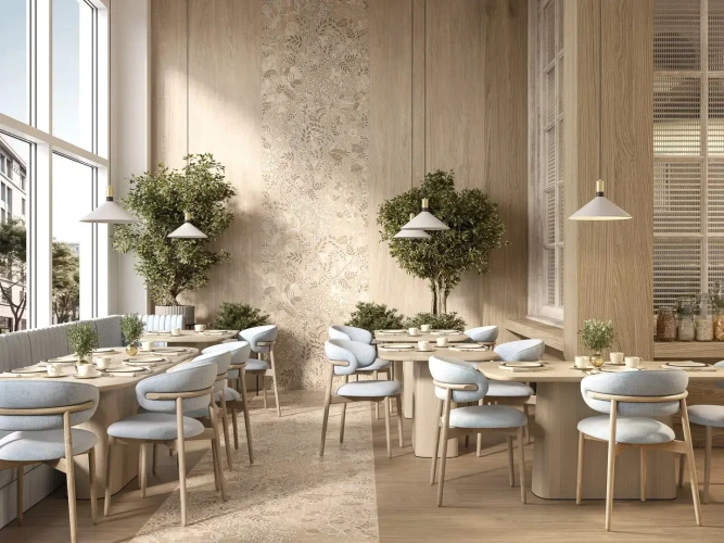 Керама Марацци / Kerama Marazzi KM1224G0061R ЛЮБЕРОН бежевый декорированный матовый обрезной 119,5x238,5