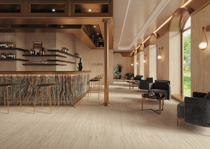 Керамогранит Атлас Конкорд ЭПОС АЙВОРИ СТУПЕНЬ УГЛОВАЯ / Atlas Concorde Epos Ivory Scalino Angolare 33x160