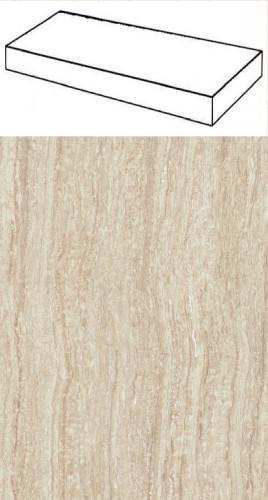 Керамогранит Атлас Конкорд ЭПОС АЙВОРИ СТУПЕНЬ УГЛОВАЯ / Atlas Concorde Epos Ivory Scalino Angolare 33x160