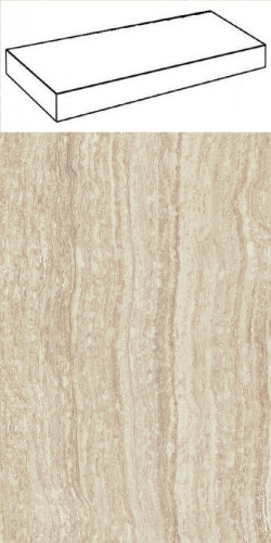 Керамогранит Атлас Конкорд ЭПОС АЙВОРИ СТУПЕНЬ УГЛОВАЯ / Atlas Concorde Epos Ivory Scalino Angolare 33x120