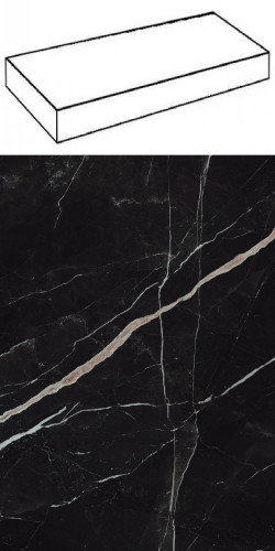 Атлас Конкорд ЭМПАИР КАЛАКАТТА БЛЭК СТУПЕНЬ УГЛОВАЯ / Atlas Concorde Empire Calacatta Black Scale Angle 33x120