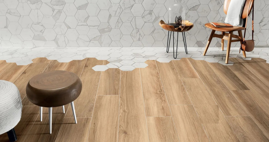 Керамогранит Tubadzin MOUNTAIN Ash almond STR 119,8x19