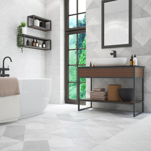 Керамогранит КЕРАМИН ХОФБУРГ 1Д Декор серый матовый 30x60