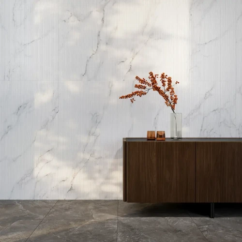 Керама Марацци / Kerama Marazzi KM6012B0430R МАРСЕЛЬ серый светлый глянцевый структурный обрезной 60x119,5
