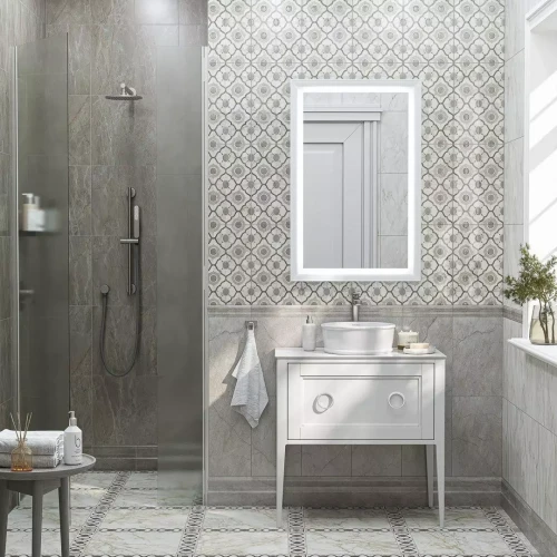 Керамическая плитка Керама Марацци / Kerama Marazzi 6430 КАНТАТА серый светлый глянцевый 25x40