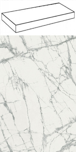 Италон Шарм Делюкс Инвизибл Уайт Ступень Угловая / Italon Charme Deluxe Invisible White Scale Angle 33x160