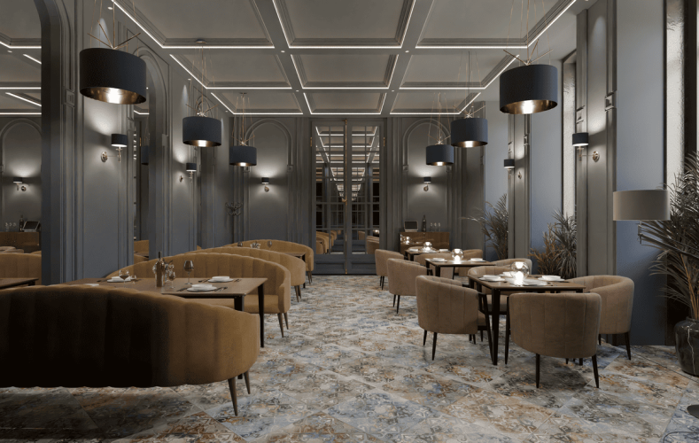 Керамогранит ПИАСТРЕЛЛА ID663R idraulico / узоры матовый 60x60