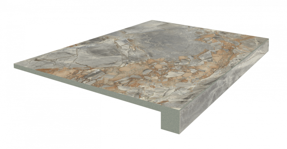 Керамогранит Колизеум ВЕРОНА СЕРЫЙ СТУПЕНЬ Фронт 33x45