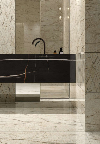 Италон Шарм Делюкс Крим Ривер Ступень Угловая / Italon Charme Deluxe Cream River Scale Angle 33x160