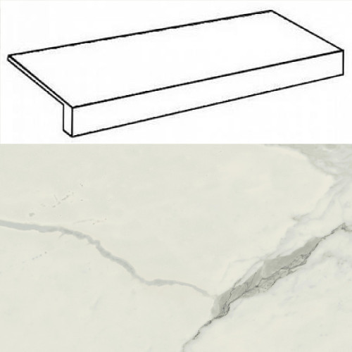 Атлас Конкорд ЭМПАИР СТАТУАРИО СТУПЕНЬ ФРОНТ / Atlas Concorde Empire Statuario Scale Front 33x60