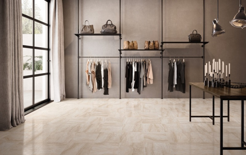 Керамогранит Колизеум ВЕНЕЦИЯ БЕЛЫЙ ЛАП СТУПЕНЬ Угл. ПРАВ 33x45