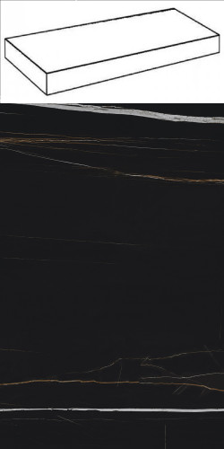 Италон Шарм Делюкс Сахара Нуар Ступень Угловая / Italon Charme Deluxe Sahara Noir Scale Angle 33x160