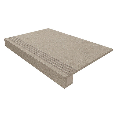 Керамогранит Estima Luna Эстима Луна Ступень LN01 33x120 Неполир. (прямоугольный капинос) + Подступенок 14,5x120