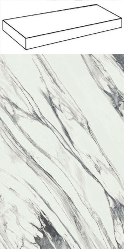 Италон Шарм Делюкс Статуарио Фантастико Ступень Угловая / Italon Charme Deluxe Statuario Fantastico Angle 33x160