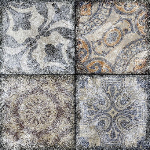 Керамогранит КЕРАМИН ТИНТОРЕТТО 1 тип 2 декор серый матовый 50x50