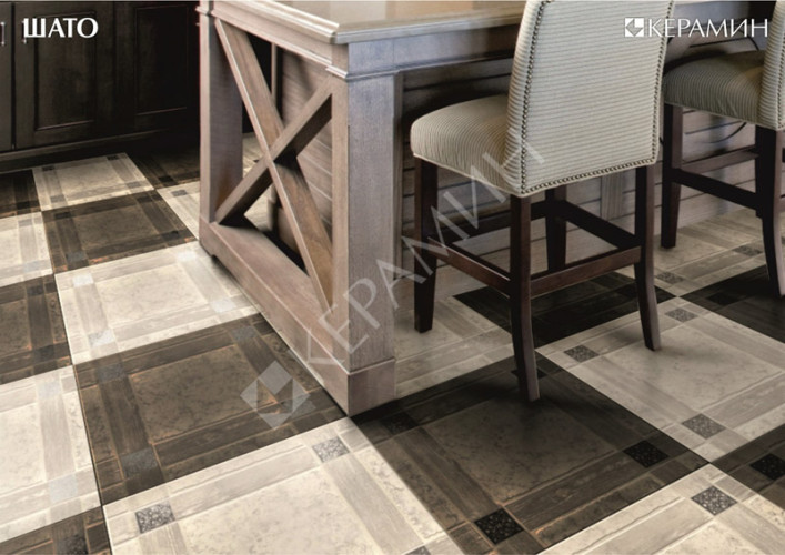 Керамогранит КЕРАМИН ШАТО 4 коричневый матовый 50x50