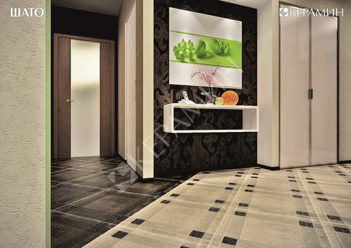 Керамогранит КЕРАМИН ШАТО 4 коричневый матовый 50x50