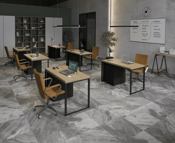 Керамогранит ПИАСТРЕЛЛА OSG611R onyx smoke grey / оникс дымчатый серый матовый 60x60