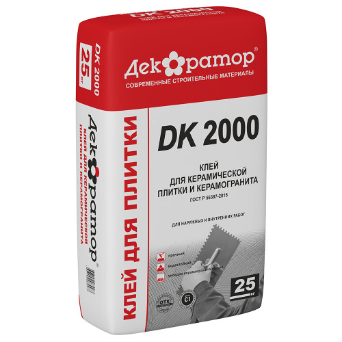 Клей для керамической плитки Декоратор DK 2000