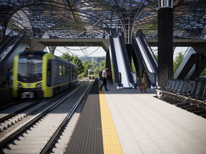 Керамогранит Estima Avenue Bobbles Эстима Авеню Бобблс ANB110 Тактильный конус чёрный утолщенный структур. рект. 30x30x15