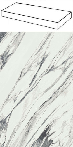 Италон Шарм Делюкс Статуарио Фантастико Ступень Угловая / Italon Charme Deluxe Statuario Fantastico Angle 33x80