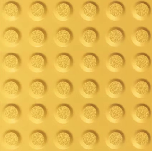 Керамогранит Estima Avenue Bobbles Эстима Авеню Бобблс ANB151 Тактильный конус жёлтый утолщенный структур. рект. 30x30x15