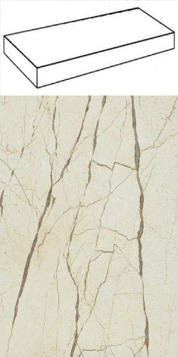 Италон Шарм Делюкс Крим Ривер Ступень Угловая / Italon Charme Deluxe Cream River Scale Angle 33x80