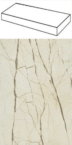 Италон Шарм Делюкс Крим Ривер Ступень Угловая / Italon Charme Deluxe Cream River Scale Angle 33x80