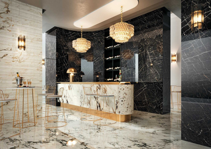 Керамогранит Атлас Конкорд АЛЛЮР ИМПЕРИАЛ БЛЭК Лап / Atlas Concorde Allure Imperial Black Lap 60x60