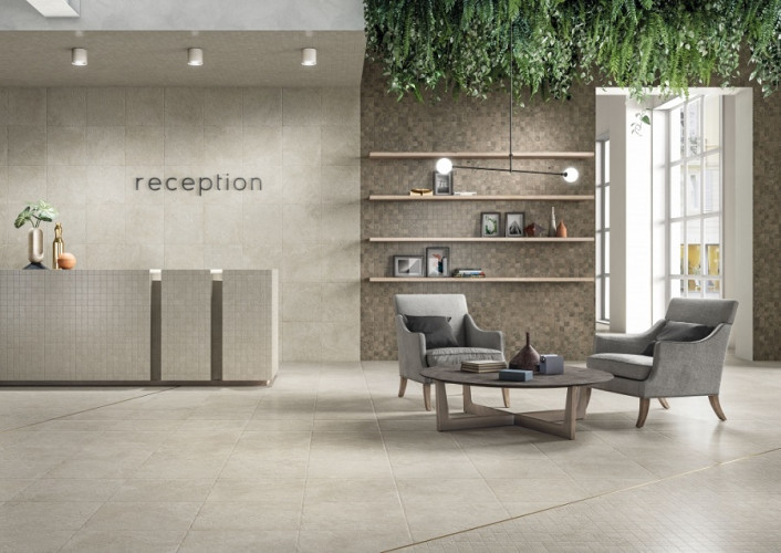 Керамогранит Колизеум ЧЕРВИНИЯ ЛЁД СТУПЕНЬ Угл. ПРАВ 33x45