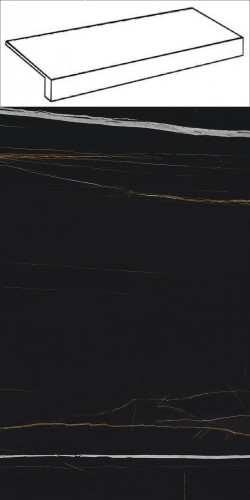 Италон Шарм Делюкс Сахара Нуар Ступень Фронт / Italon Charme Deluxe Sahara Noir Scale Front 33x80