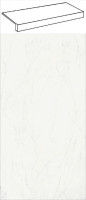 Керамогранит Италон Шарм Делюкс Бьянко Микеланжело Ступень Фронт / Italon Charme Deluxe Bianco Michelangelo Scale Front 33x120