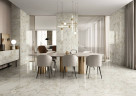 Италон Шарм Делюкс Арабескато Уайт Ступень Фронт / Italon Charme Deluxe Arabescato White Scale Front 33x120