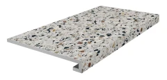 Керамогранит Керама Марацци / Kerama Marazzi KM6060G0001RGCF БРИЧИОЛА Ступень фронтальная клееная белый матовый обрезной 33x60