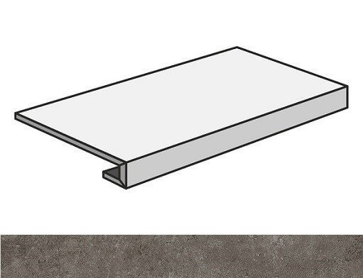 Керамогранит Atlas Concorde Drift Grey Scalino Frontale / Атлас Конкорд Дрифт Грей Ступень фронтальная 33х120