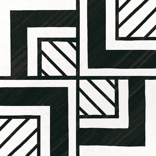 Керамогранит EQUIPE CAPRICE DECO Metropolitan B&W 20x20