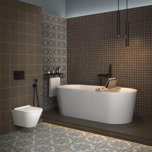 Керама Марацци / Kerama Marazzi ПРО ЧЕМЕНТО DD6418\MM ДЕКОР МОЗАИЧНЫЙ коричневый темный матовый 30x30