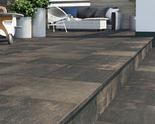 Клинкерная ступень фронт с капиносом Paradyz SCANDIANO brown 30x33