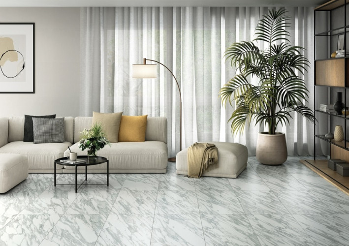 Керамогранит Колизеум УФФИЦИ УАЙТ ПЛИНТУС 7,2x90