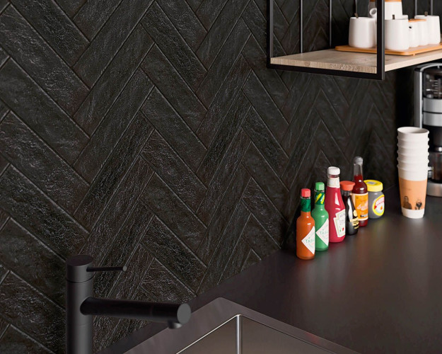 Клинкерная плитка фасадная Paradyz SCANDIANO nero 6,6x24,5